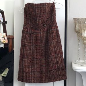 Trina Turk strapless tweed dress